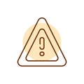 Technical error color line icon. Website banner.