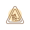Technical error color line icon. Website banner.