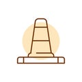 Technical error color line icon. Website banner.