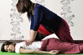 Technical execution of Thai massage Royalty Free Stock Photo