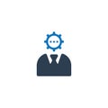 Technical expert icon. Customer help icon