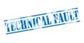 Technical fault blue stamp Royalty Free Stock Photo