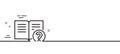 Technical help line icon. Instruction sign. Minimal line pattern banner. Vector