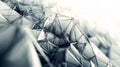 Technical illustration featuring geometric 3D shapes with a wireframe look, creating a geometric 3D background, Generated AI