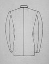 Pencil drawing of a Single lounge Breast coat back