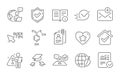 Technical info, Job interview and Chemical formula icons set. Vector