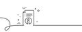 Technical information line icon. Instruction sign. Continuous line with curl. Vector Royalty Free Stock Photo