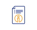 Technical information line icon. Instruction sign. Vector