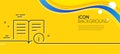 Technical information line icon. Instruction sign. Minimal line yellow banner. Vector