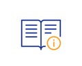 Technical information line icon. Instruction sign. Vector