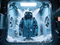 Technical Jacket in Laboratory Cold Chamber, generative ai Royalty Free Stock Photo