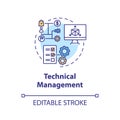 Technical management concept icon
