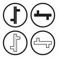 Technical measurement tools icons. Engineering precision equipment. Vector illustration. EPS 10. Royalty Free Stock Photo