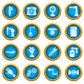 Technical mechanisms icons set, simple style