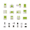 Technical, media and electronics icons Royalty Free Stock Photo
