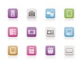 Technical, media and electronics icons Royalty Free Stock Photo
