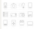 Technical, media and electronics icons - ic Royalty Free Stock Photo