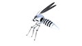Technical mosquito robots, artificial intelligence created in different perspectives with 15 degrees each.