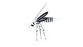 Technical mosquito robots, artificial intelligence created in different perspectives with 15 degrees each.