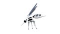 Technical mosquito robots, artificial intelligence created in different perspectives with 15 degrees each.