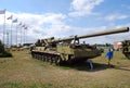 Technical museum K.G. Sakharova. 203 mm self-propelled Peony gun 2C7. City of Toltti.