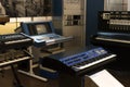 The technical museum in Vienna exhibits exposition presents the history and development of musical instruments. Royalty Free Stock Photo