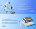 Technical and Natural Sciences Web Posters Vector