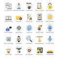 Pack Of Ai Flat Icons Royalty Free Stock Photo