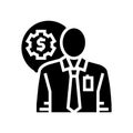 technical sales engineer worker glyph icon vector illustration Royalty Free Stock Photo