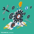 Technical service, customer support vector concept Royalty Free Stock Photo