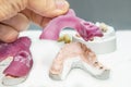 Technical shots of model on a dental prothetic laboratory Royalty Free Stock Photo