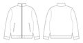 Technical sketch bomber jacket. Kids casual clothing design template Royalty Free Stock Photo