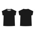 Technical sketch children`s t shirt on gray background. Kids t-shirt design template