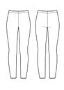 technical sketch of leggins back and front.