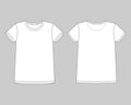 Technical sketch unisex t shirt on gray background. T-shirt design template Royalty Free Stock Photo