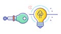 Technical Solution Idea Icon, Engineering Problem Solving, vector design Generative AI Royalty Free Stock Photo