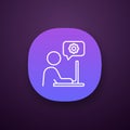 Technical support chat app icon Royalty Free Stock Photo