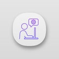 Technical support chat app icon Royalty Free Stock Photo
