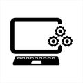 Technical support, computer repair service icon