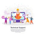Technical support concept. Customer service. Royalty Free Stock Photo