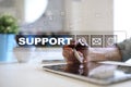 Technical support. Customer help. Business and technology concept. Royalty Free Stock Photo