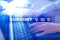 Technical support. Customer help. Business and technology concept. Royalty Free Stock Photo