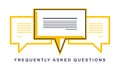 Technical support and frequently asked questions FAQ vector design element isolated on white. Royalty Free Stock Photo