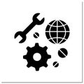 Technical support glyph icon
