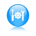 Technical support icon button Royalty Free Stock Photo
