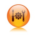 Technical support icon button Royalty Free Stock Photo
