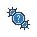 Technical Support Icon - Gear With Question Icon Royalty Free Stock Photo