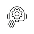 Technical Support, icon in line design. Technical support, helpdesk, assistance, service, customer service, problem Royalty Free Stock Photo