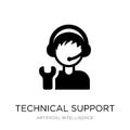 technical support icon in trendy design style. technical support icon isolated on white background. technical support vector icon