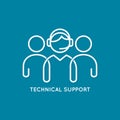 Technical support line concept. Call center icon.